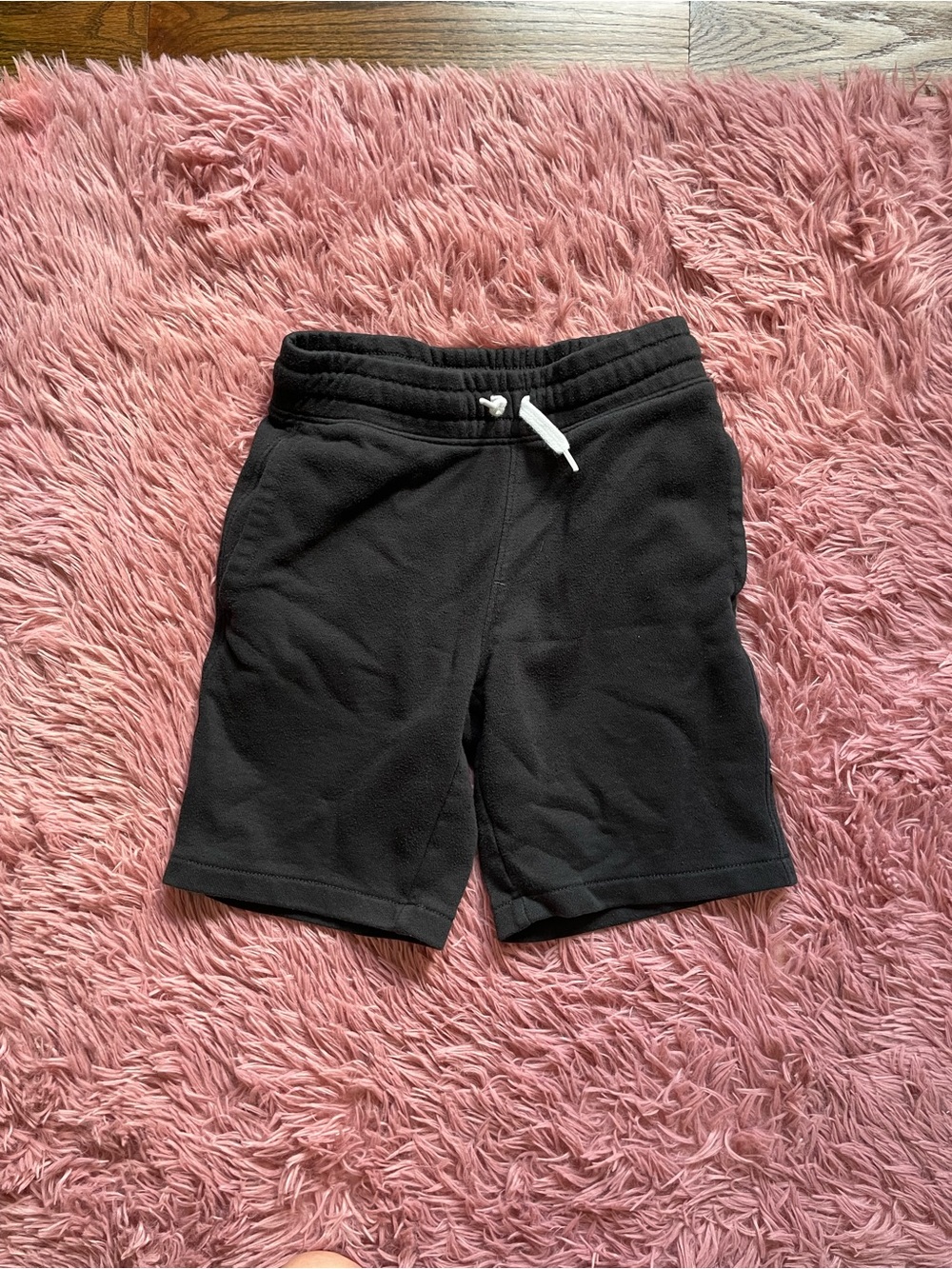 Old Navy Black Knit Shorts with White Drawstring
